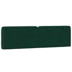 vidaXL Coussin de tête de lit vert foncé 180 cm velours