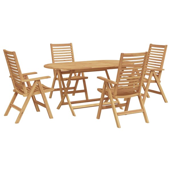 vidaXL Ensemble de salle à manger pour jardin 5 Pièces Marron