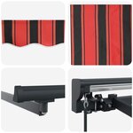 vidaXL Cadre de store manuel avec LEDs 4 5 × 3 5 m