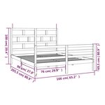 vidaXL Cadre de lit Bois de pin massif 160x200 cm