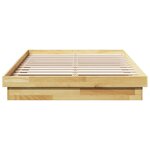 vidaXL Cadre de lit sans matelas 120x190 cm bois massif de chêne