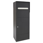Boîte à colis en acier  Multipack EP3104  fenêtre d'introduction et porte  Noir