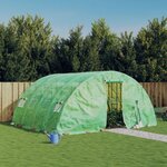 vidaXL Serre avec cadre en acier vert 20 m² 5x4x2 3 m