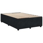 vidaXL Sommier à lattes de lit avec matelas noir 120x190 cm velours