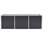 vidaXL Lit surélevé de jardin Anthracite 240x80x77 cm Acier galvanisé