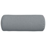 vidaXL Coussins d'accent 2 Pièces Gris clair Ø 15 x 40 cm tissu