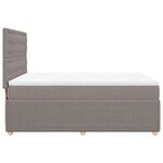 vidaXL Sommier à lattes de lit avec matelas Taupe 160x200 cm Tissu