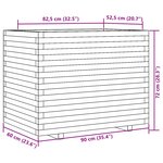vidaXL Jardinière 90x60x72 cm bois de pin massif