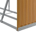 vidaXL Porte-bûches marron clair 234x45x100 cm acier galvanisé