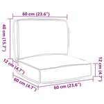 vidaXL Set de coussins de palette Floral 2 Pièces Motif de feuille