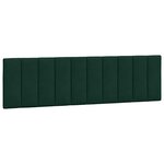 vidaXL Coussin de tête de lit Hanko vert foncé 180 cm velours
