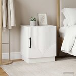 vidaXL Table de chevet 2 pc Blanc brillant 43 x 34 5 x 47 cm
