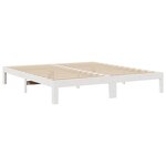 VidaXL Cadre de lit familial sans matelas blanc 240x200 cm
