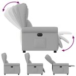 vidaXL Fauteuil inclinable électrique gris nuage tissu