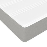 vidaXL Sommier à lattes de lit avec matelas Gris clair 100x200cm Tissu