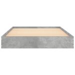 vidaXL Cadre de lit gris béton 100x200 cm bois d'ingénierie