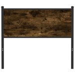vidaXL Tête de lit de remplacement chêne fumé 107 cm bois d'ingénierie et acier