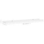 vidaXL Étagères à rebord pour cadre photo 2 Pièces Blanc 80x9x3 cm MDF
