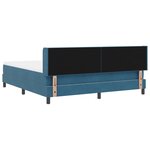 Lit Box Spring vidaXL avec Matelas Bleu Foncé 180x200 cm Velours