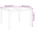 vidaXL Ensemble à manger de jardin 5Pièces Bois de teck massif