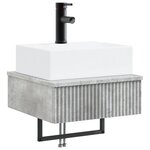 vidaXL Basin de lavage mural Gris béton 40 x 41 x 39 cm
