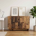vidaXL Buffet Bois ancien 89 x 34 5 x 60 cm Bois d'ingénierie