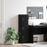 vidaXL Meuble de Rangement Chêne noir 31 5 x 32 x 124 cm