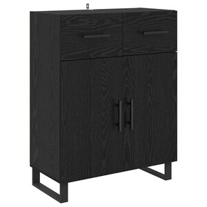 vidaXL Buffet Chêne noir 69 5 x 34 x 90 cm Bois d'ingénierie