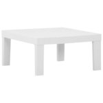 vidaXL Salon de jardin 6 Pièces avec coussins Plastique Blanc
