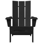 vidaXL Mobilier de jardin lounge 2 Pièces Noir 74.5 x 80.5 x 90cm