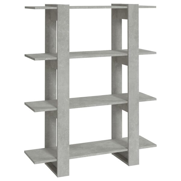 vidaXL Bibliothèque/Séparateur de pièce Gris béton 100x30x123 5 cm