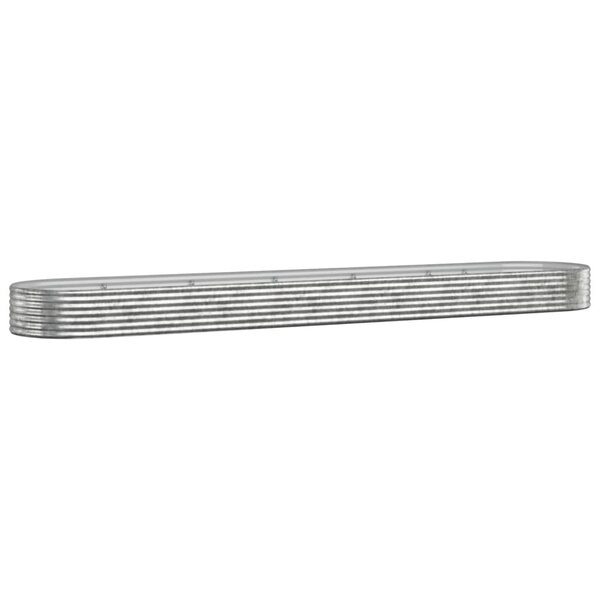 vidaXL Lit surélevé de jardin Acier galvanisé Argenté