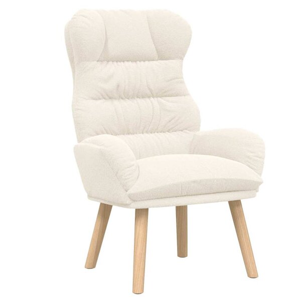 vidaXL Fauteuil relaxant Crème 69 x 74 x 93 cm tissu