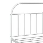 vidaXL Cadre de lit métal sans matelas et tête de lit blanc 193x203 cm
