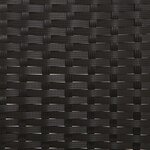 vidaXL Banc de Jardin à 2 Places avec Coussins Noir Résine Tressée