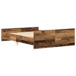 vidaXL Cadre de lit sans matelas vieux bois 140x190 cm bois ingénierie