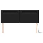 vidaXL Tête de lit LED Noir 144 cm Cuir synthétique