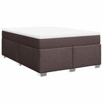 vidaXL Sommier à lattes de lit avec matelas Marron foncé 140x190 cm