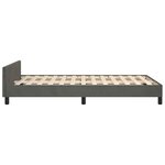 vidaXL Cadre de lit sans matelas gris foncé 120x200 cm velours