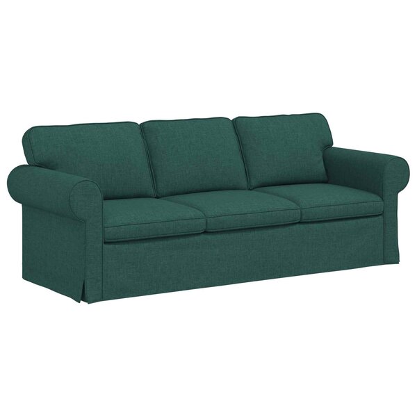 vidaXL Canapé Vert foncé 215 x 82 x 80 cm tissu