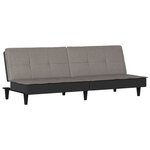 vidaXL Canapé-lit taupe tissu