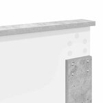vidaXL Tête de lit Gris béton 200 cm Bois d'ingénierie