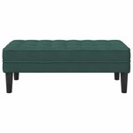 vidaXL banc avec coussin Vert foncé 113 x 57 x 39 cm Velours