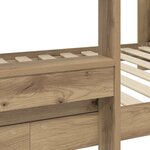 vidaXL Lit Superposé pour Enfants Chêne artisanal 100 x 200 cm