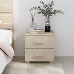 vidaXL Table de chevet HAMAR Marron miel 40x35x44 5 cm Bois de pin