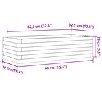 vidaXL Jardinière 90x40x23 cm bois de pin massif