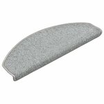 vidaXL Tapis d'escalier 30 pièces 65 x 24 x 4 cm Gris clair Demi-rond Grand