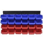 vidaXL Étagère à outils de garage murale 2 Pièces Bleu et rouge