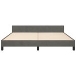 vidaXL Cadre de lit sans matelas gris foncé velours