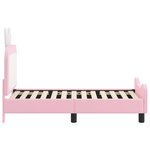 vidaXL Cadre de lit pour tout-petit avec tête de lit Rose 70 x 140 cm